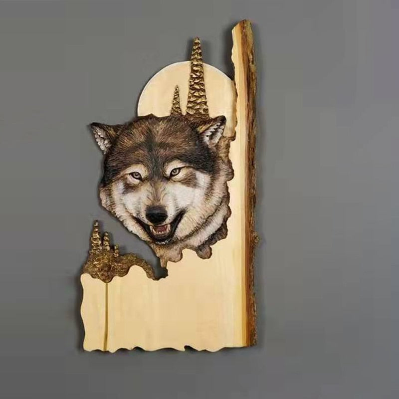 Unique Wooden Animal Figurine Home Decor