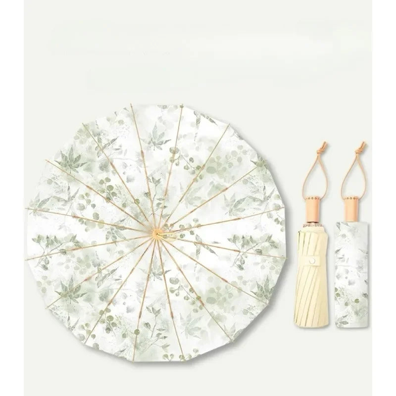 Natural Bamboo Artistic Walking Umbrella