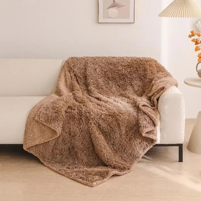 Plush Soft Throw Blanket for Bed and Sofa