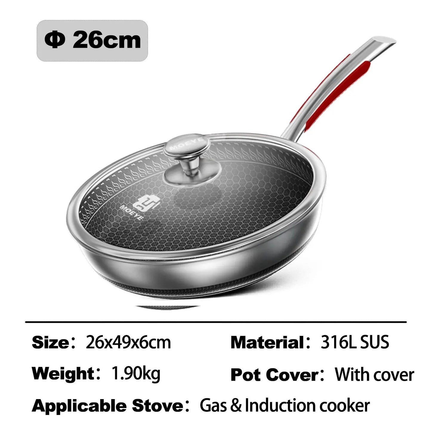 Healthy Non Stick Stainless Steel Cooking Pan