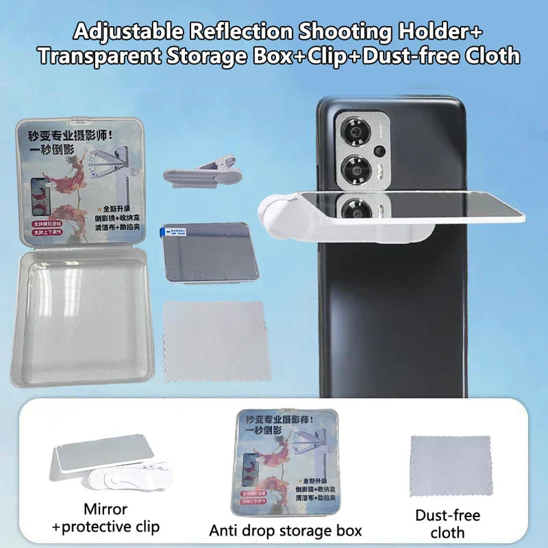 Phone Camera Reflection Mirror Clip Accessory Kit