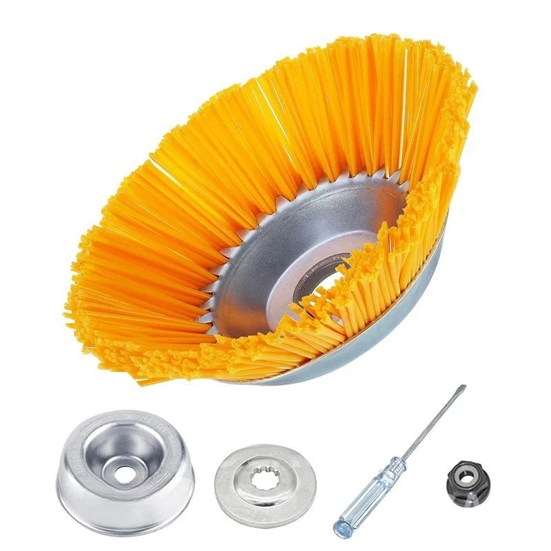 Heavy Duty 8 Weed Trimmer Wheel with Nylon Bristles