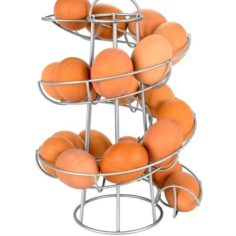 Space Saving Egg Storage Carousel Rack
