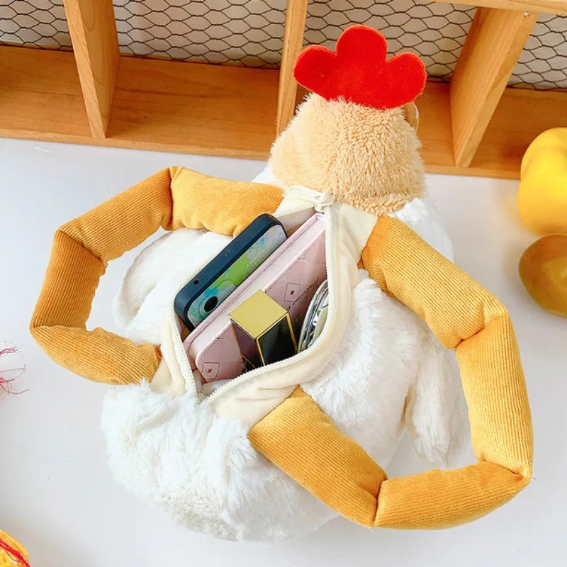 Funny Plush Chicken Backpack
