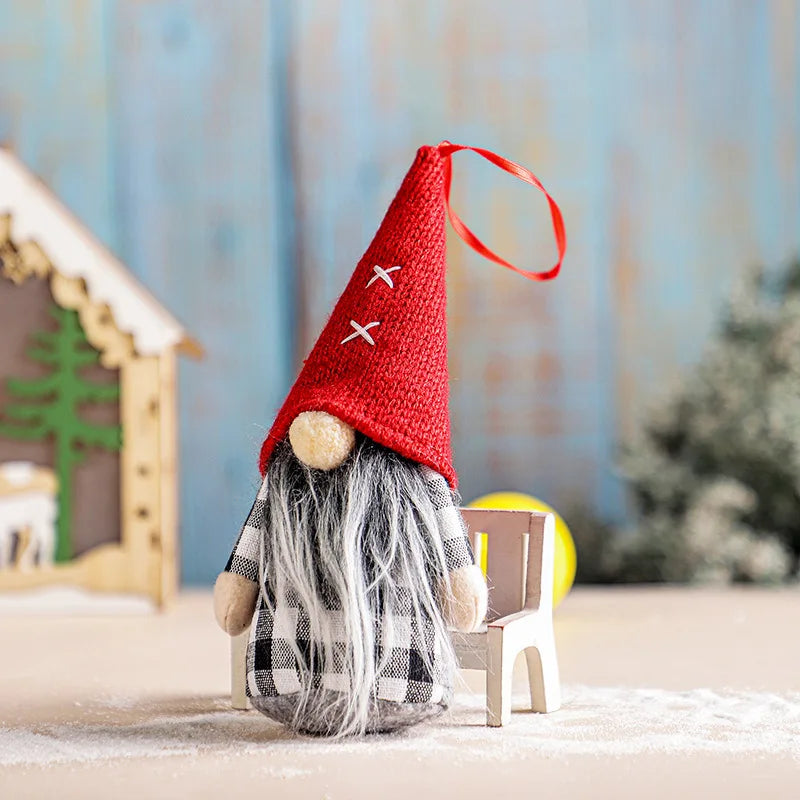 Fun Christmas Gnome Decorations with Bells & Holly