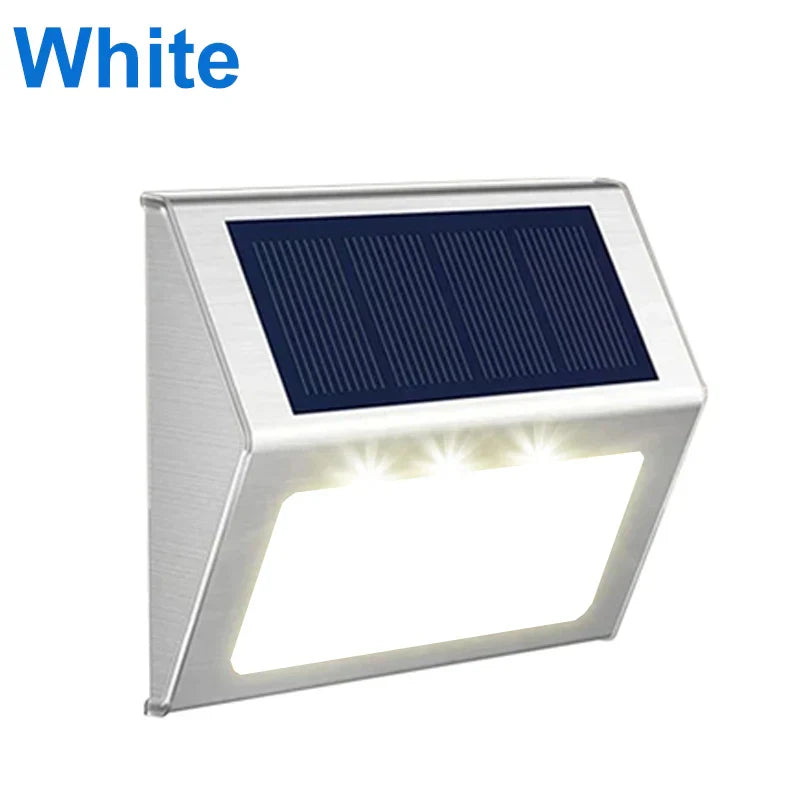 Outdoor Solar Powered Step Light Stainless Steel