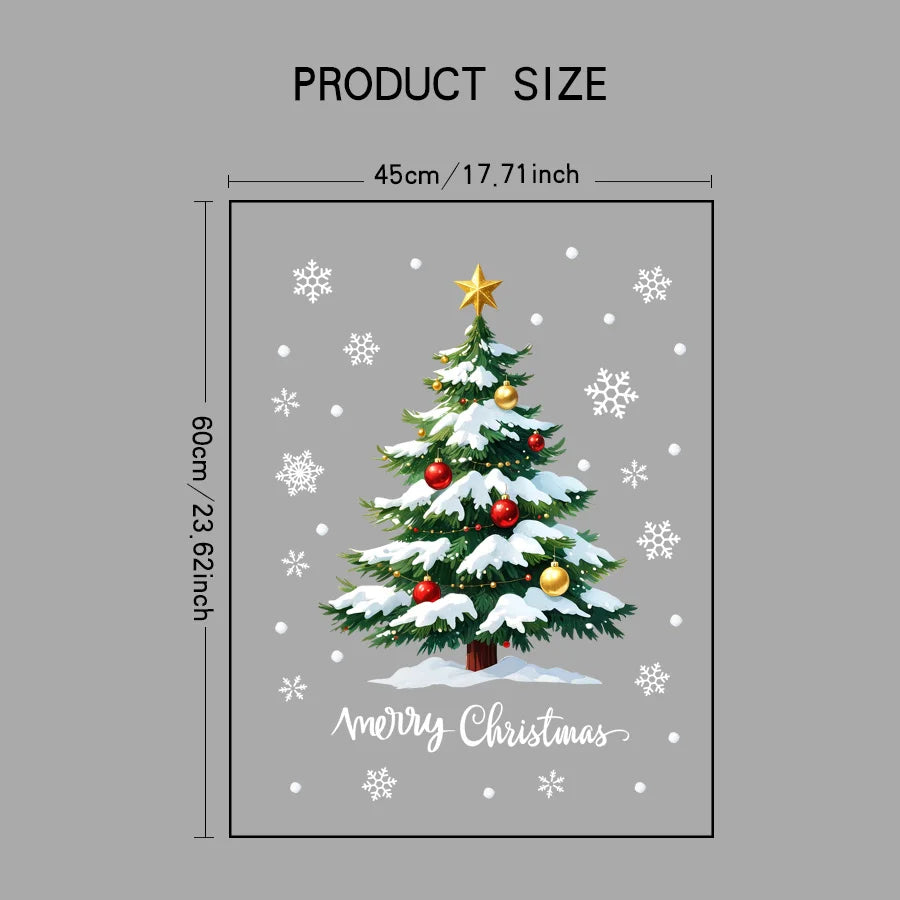 Colorful 3D Christmas Tree Wall Decal