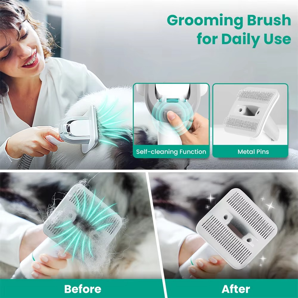 Pet Grooming Kit with Vacuum & Shedding Tools