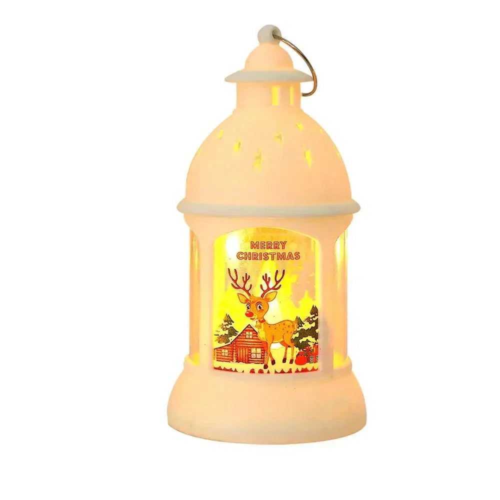 Festive Holiday LED Santa Lanterns