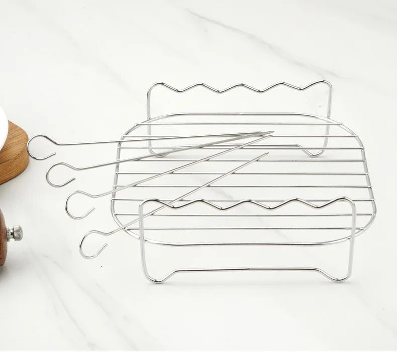 Premium BBQ Grill Set with Skewers and Holder