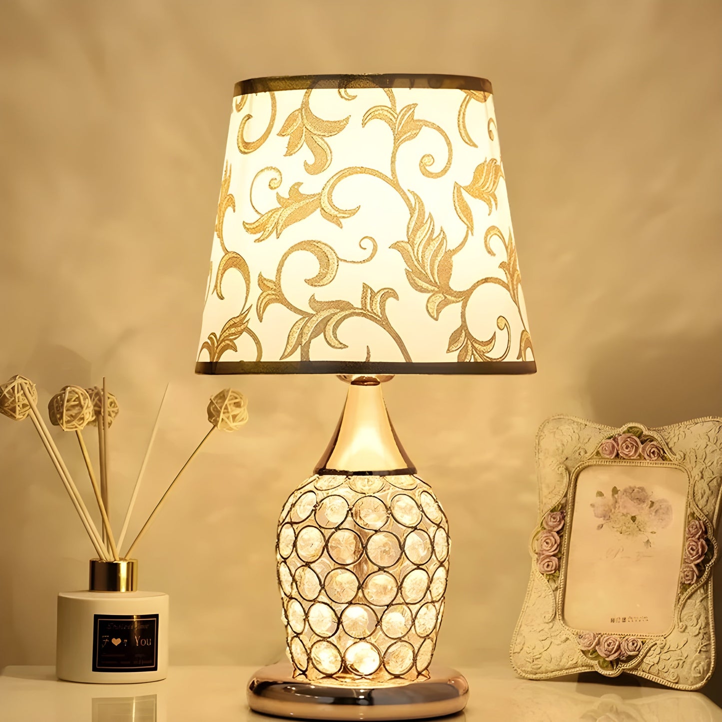 Stylish Crystal LED Table Lamp with Touch Control