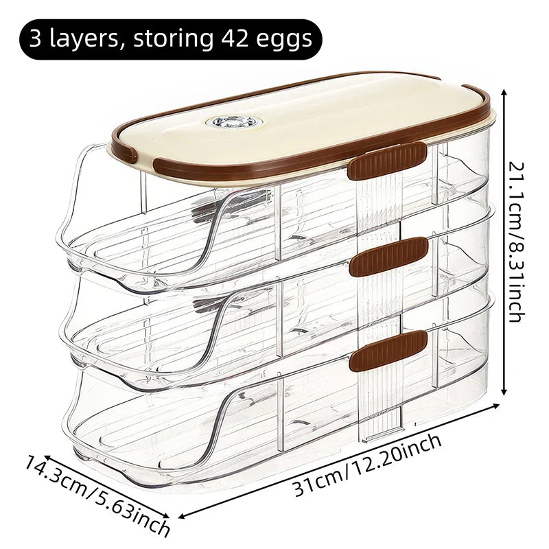 Clear Stackable Refrigerator Egg Container Box
