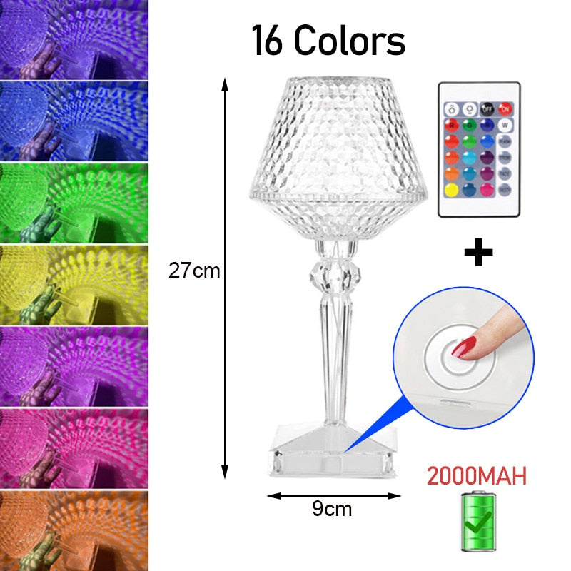 Luxurious Crystal LED Desk Lamp