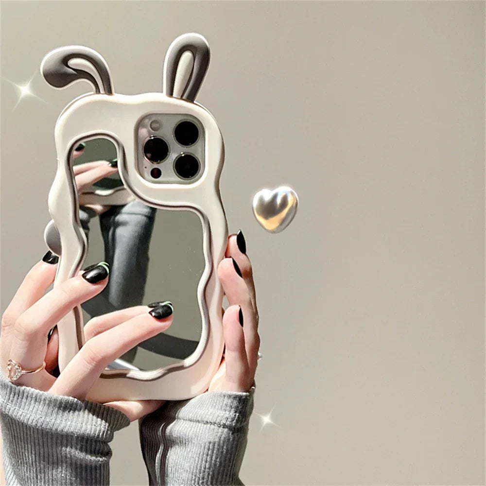 Fun Cartoon Phone Case with Mirror