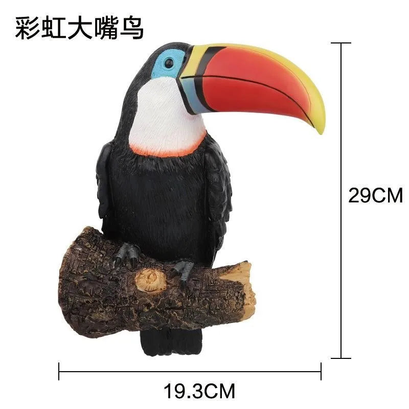 Colorful Tropical Bird Figurine Decoration
