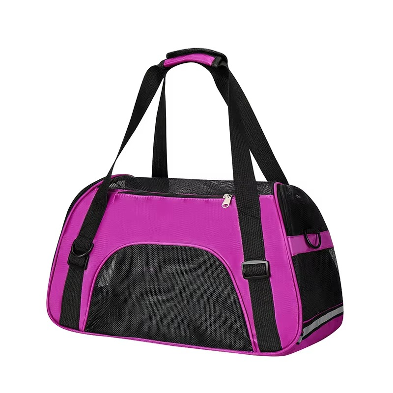 Portable Pet Travel Bag with Ventilated Mesh Panels