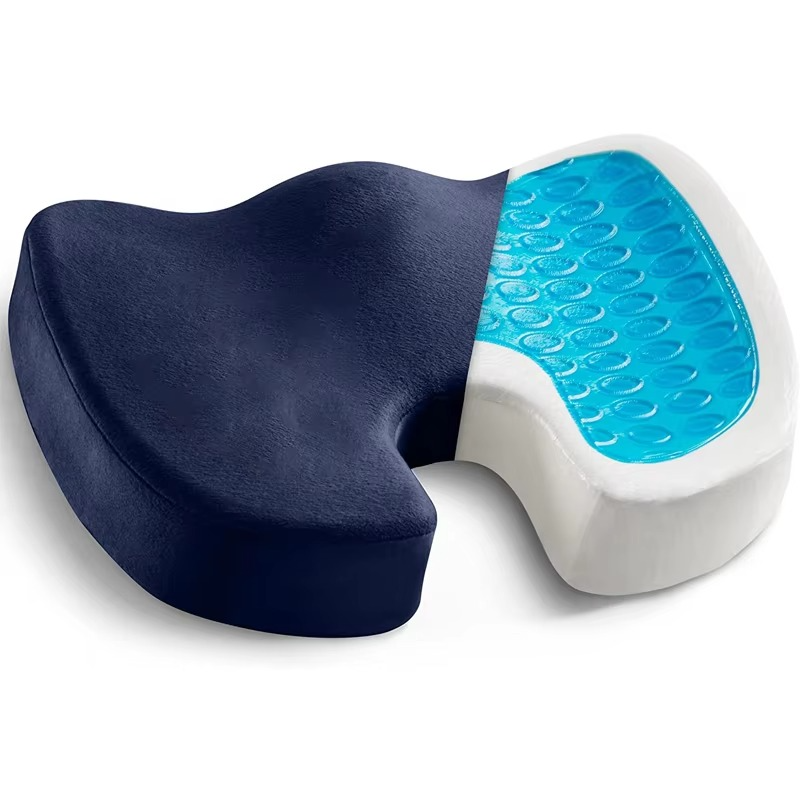 Comfortable Memory Foam Seat Cushion with Grip Bottom