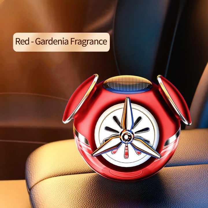 Car Air Freshener with Rotating Perfume Dispenser