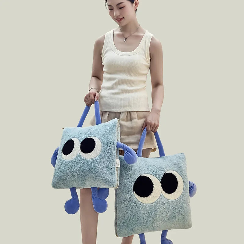Cozy Fun Plush Travel Blanket Pillow
