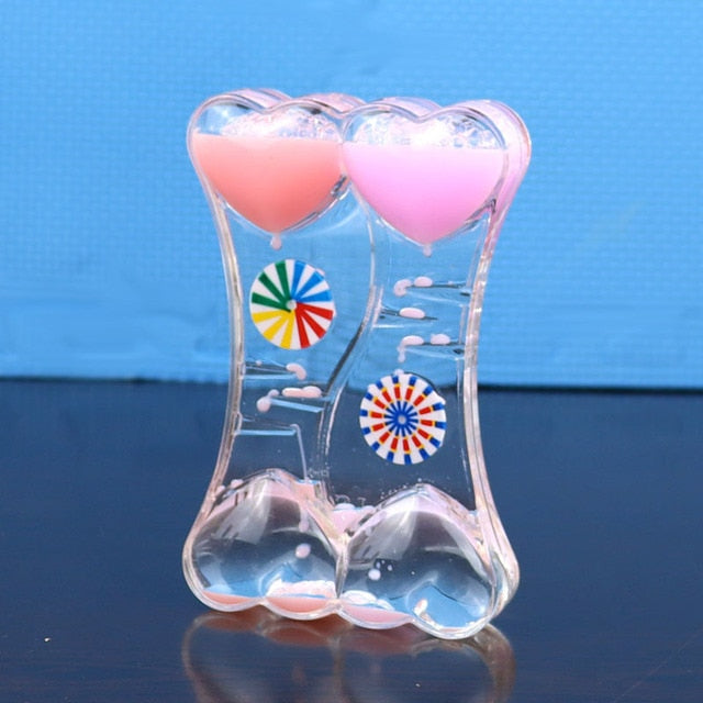 Decorative Glass Liquid Time Hourglass