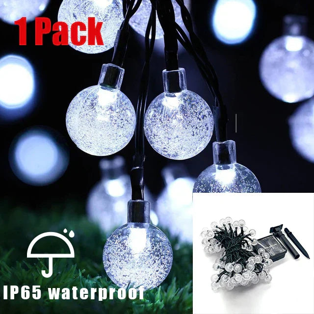 Bright Solar Powered Outdoor Fairy Lights - Waterproof