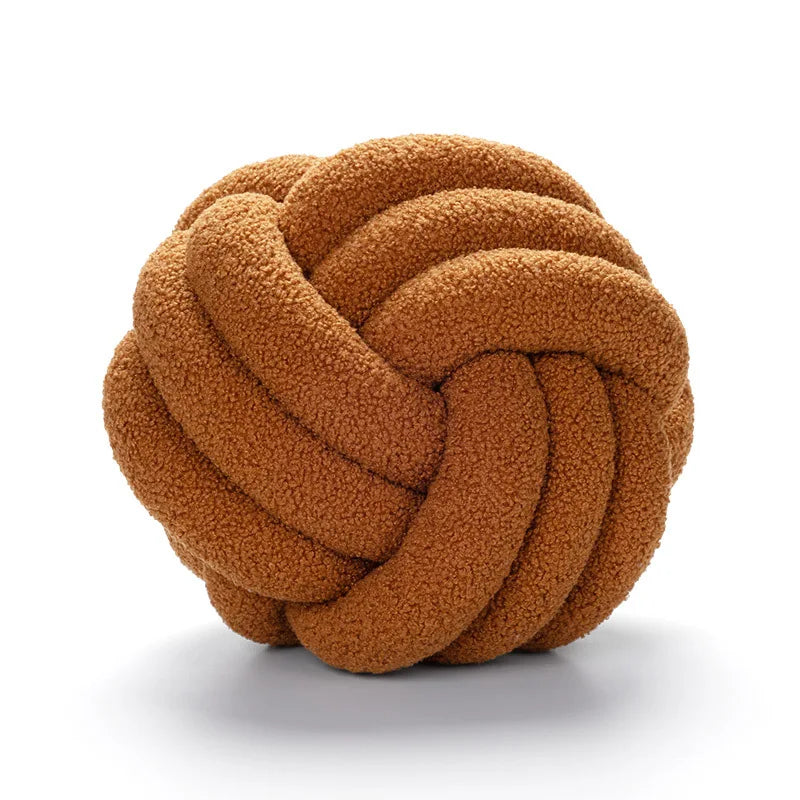 Soft Sheepskin Throw Pillow Ball Accent