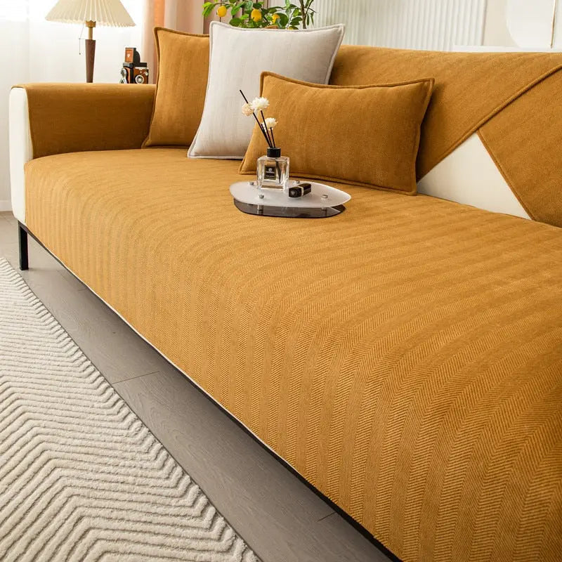 Yeezlab | Grippy Faux Leather Sofa Protector