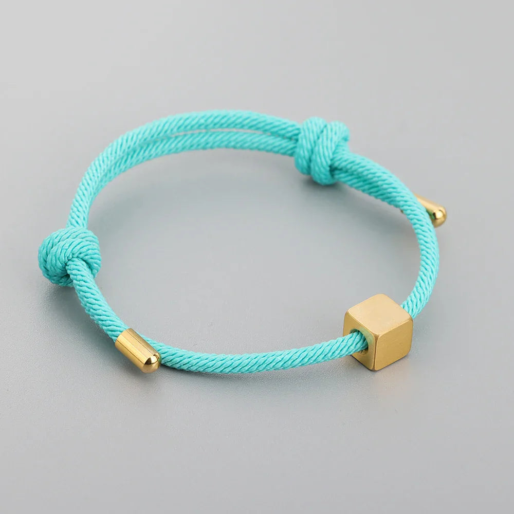 Personalized His Hers Adjustable Monogram Bracelets