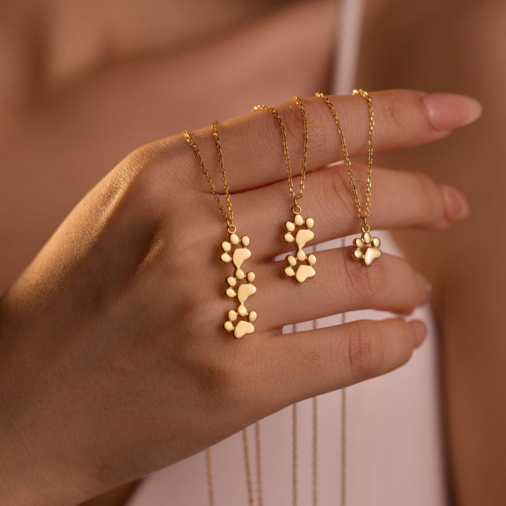 Petite Paw Charm Necklace for Animal Enthusiasts