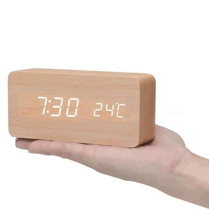 Modern Wooden Digital Clock
