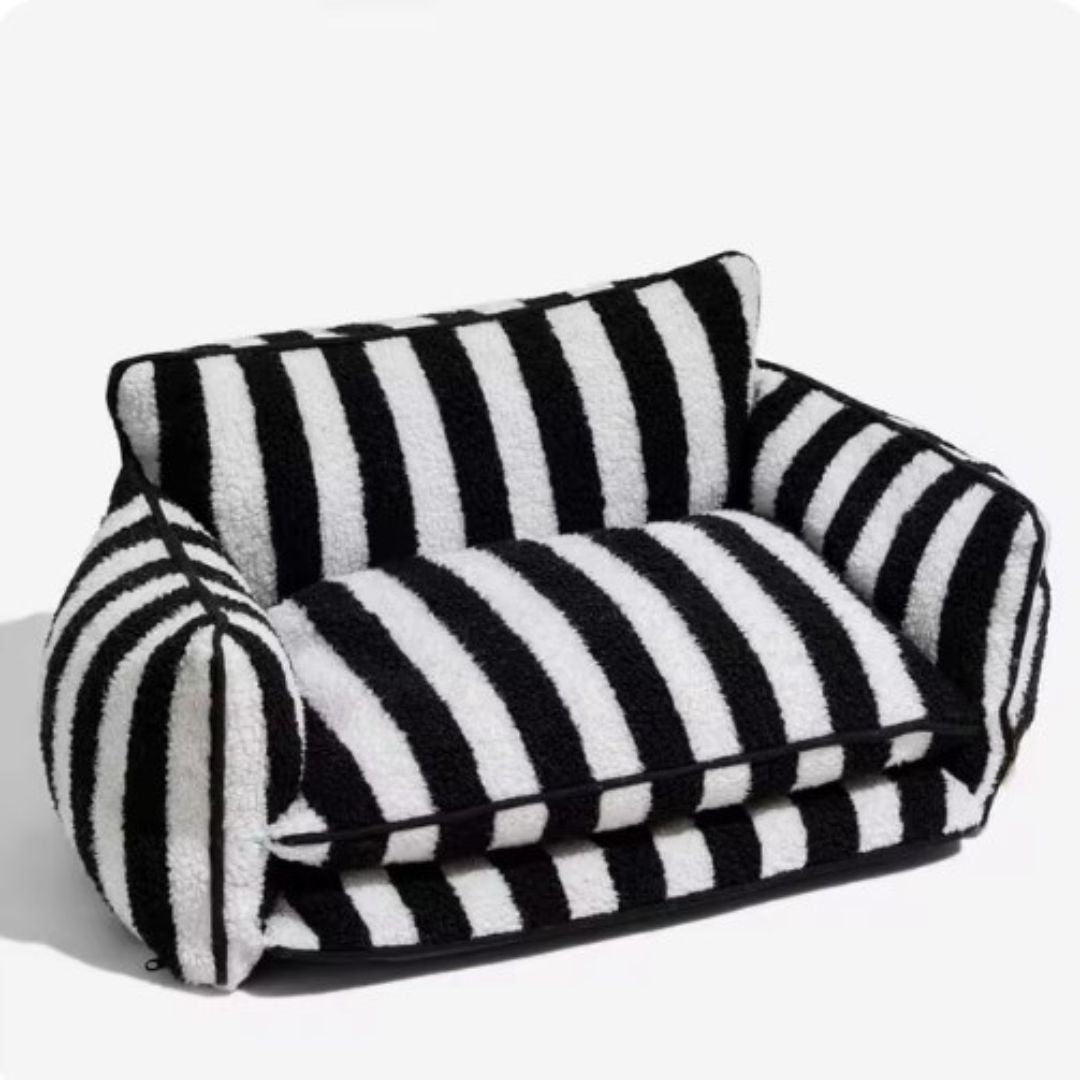 Plush Pet Couch - Washable Soft Dog Bed
