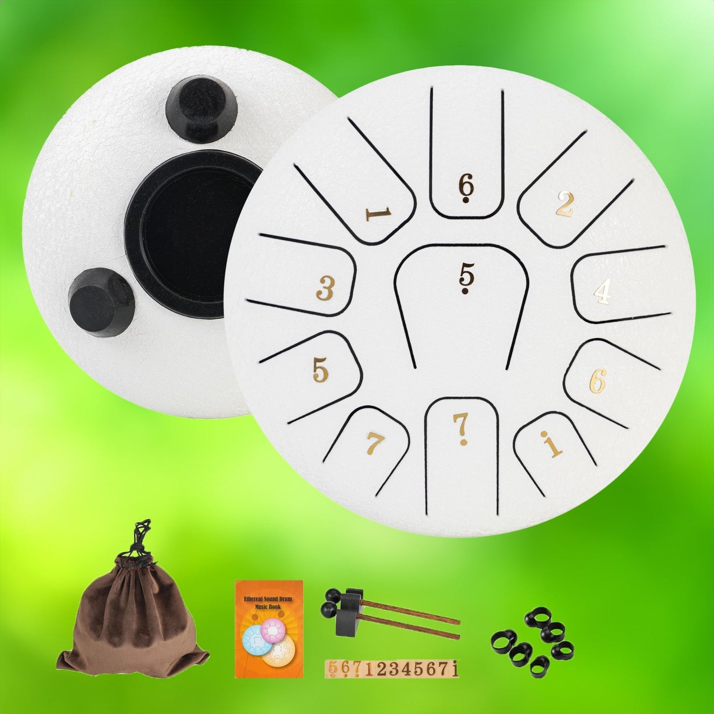 Portable 6 Inch 11 Note Metal Drum