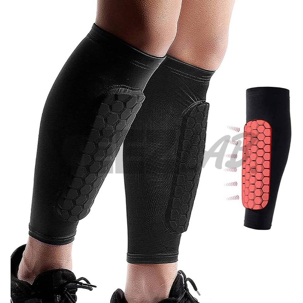 YeezLab™ Shin Guard Compression Pads– Honeycomb Protective Calf Support