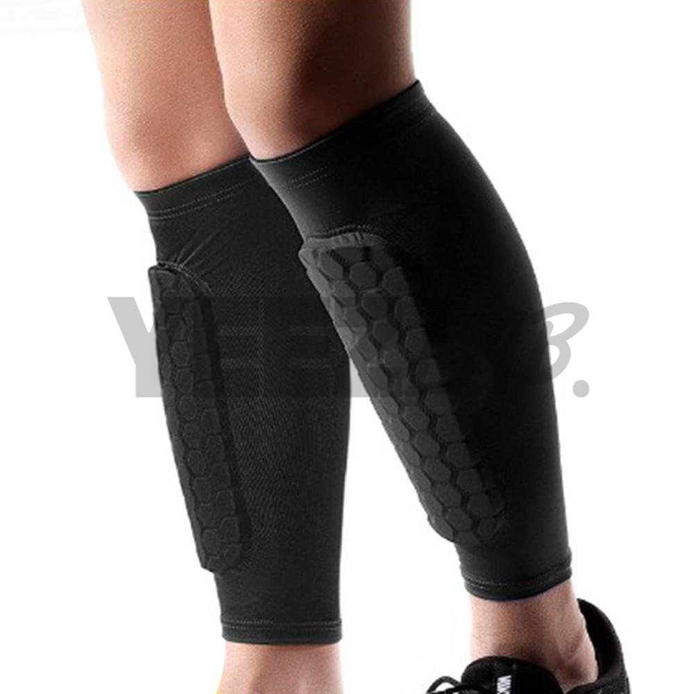 YeezLab™ Shin Guard Compression Pads– Honeycomb Protective Calf Support