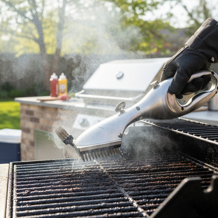Stainless Steel Steam Cleaning Grill Brush