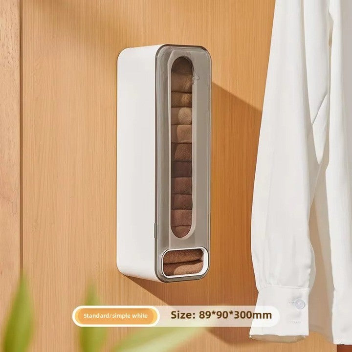 Space Saving Sock Holder Wall Mount Storage Box