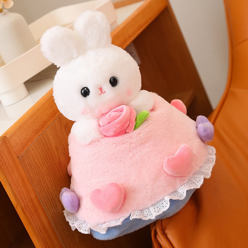Cute Rabbit Soft Toy Flower Bundle