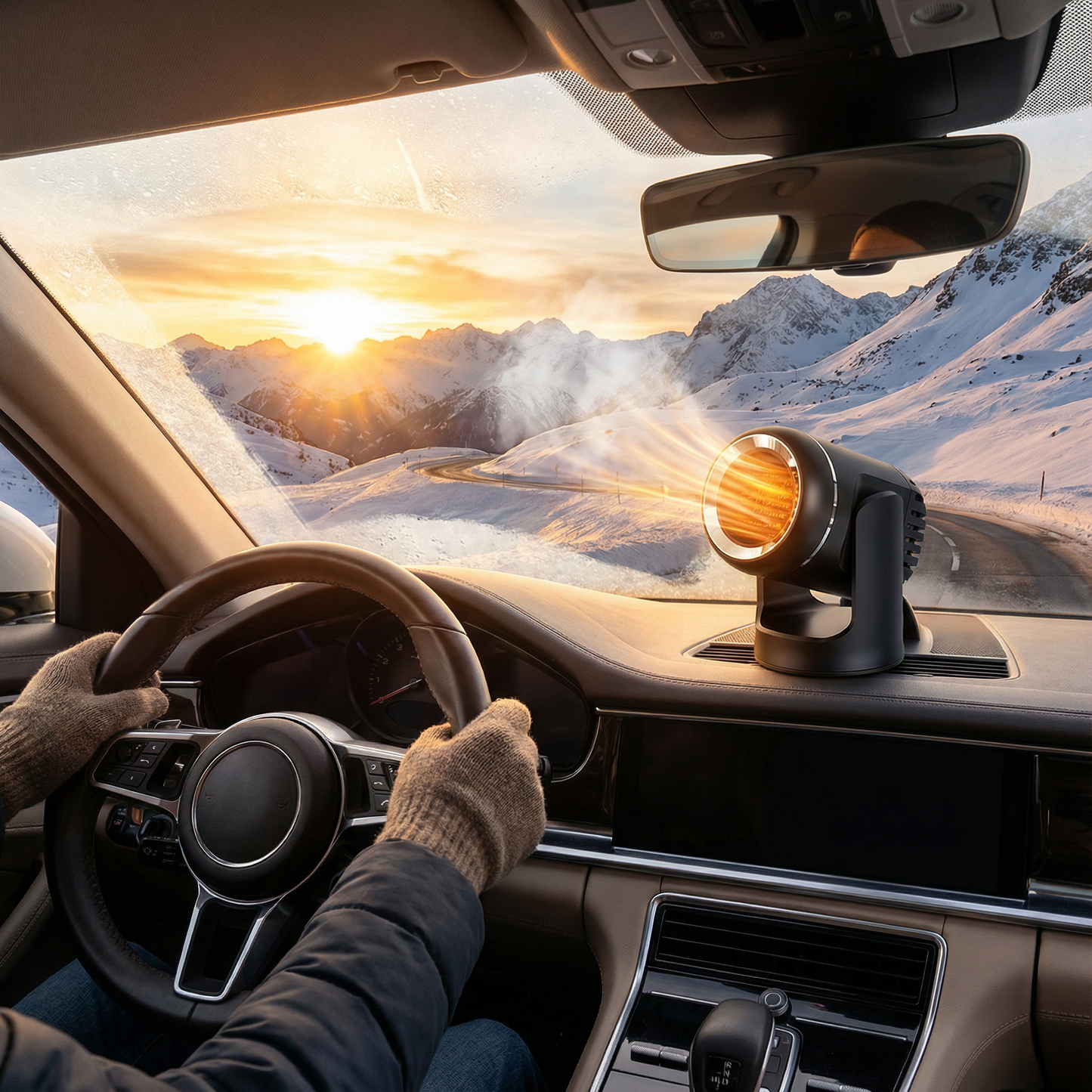 Portable car heater with 360° rotation