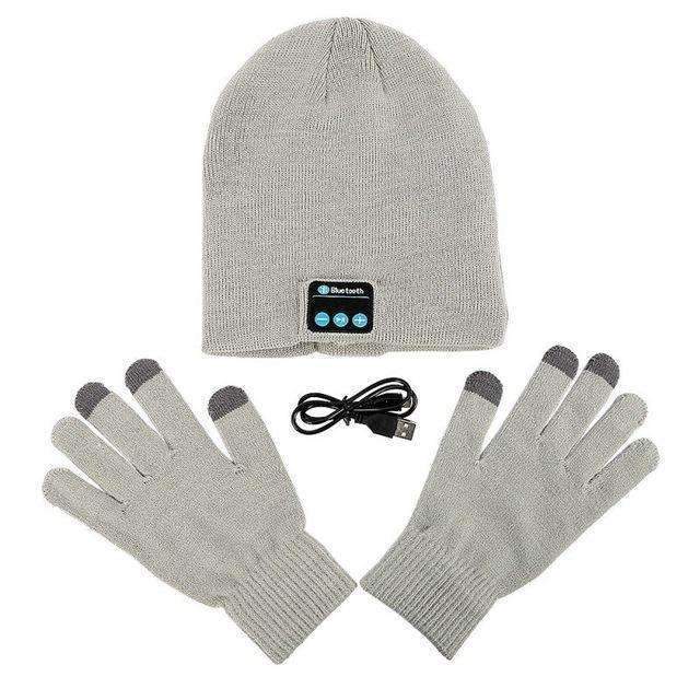 Warm Bluetooth Beanie with Touchscreen Gloves