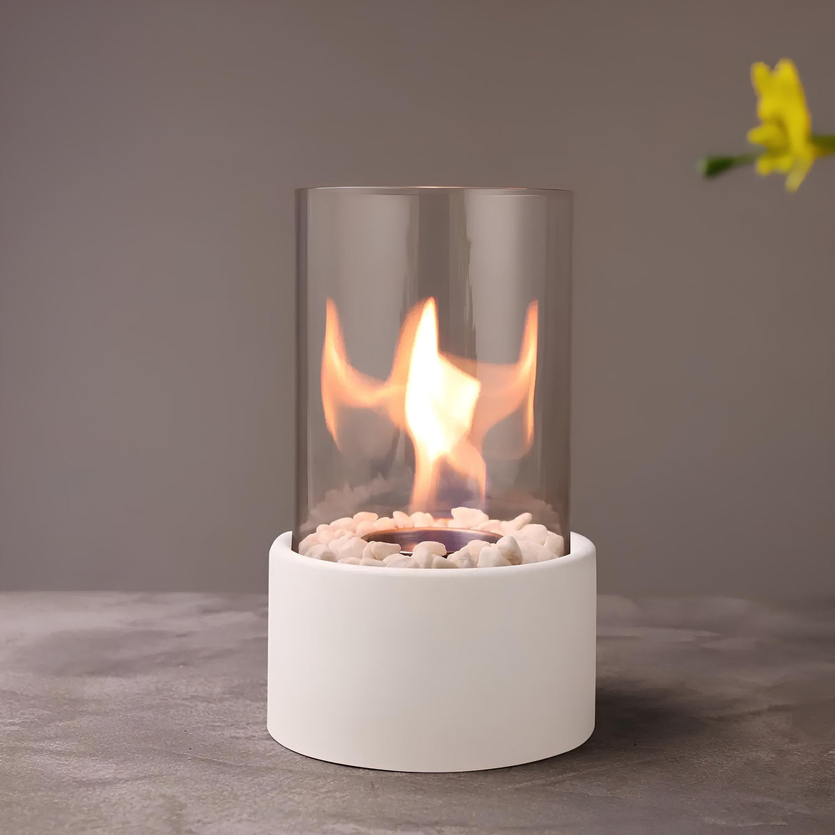 Elegant Glass Table Oil Burner Fireplace