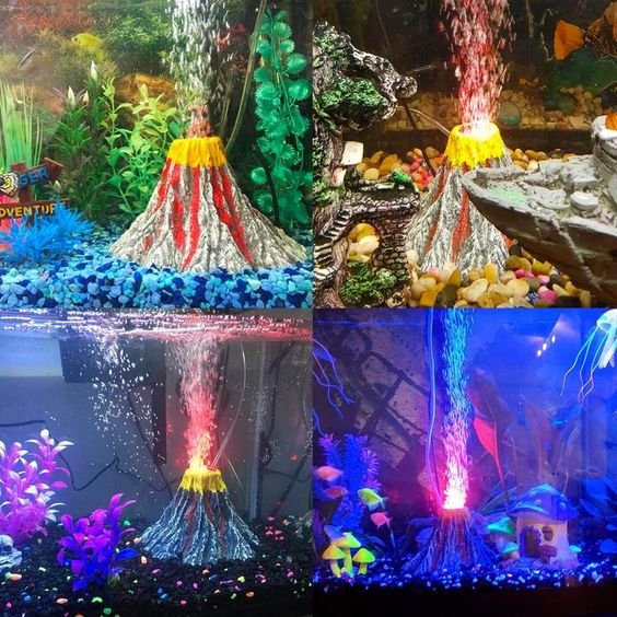 Colorful Aquarium LED Volcano Ornament Kit - Yeezlab