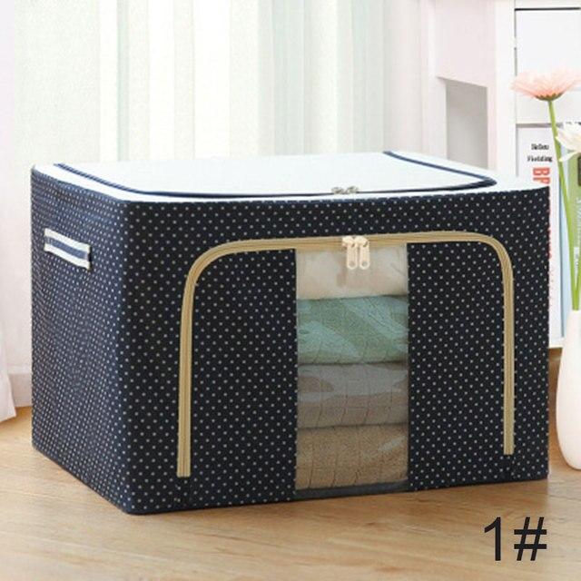 Foldable Stackable Cloth Storage Box with Clear Window