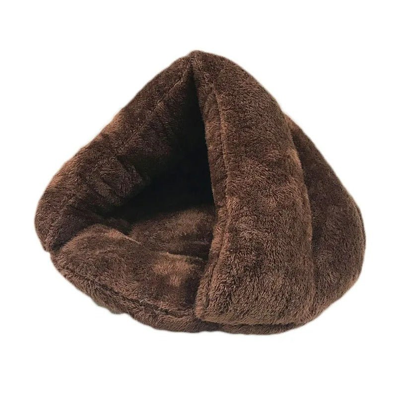Cozy heated cave pet bed for cats and small dogs
