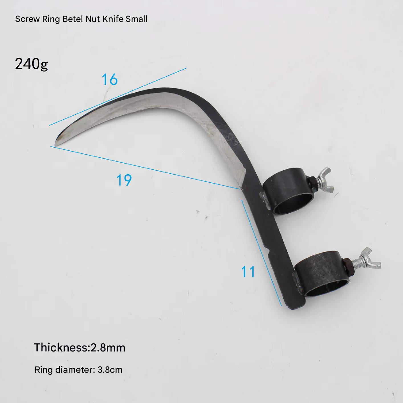 Heavy Duty Metal Lawn Cutter Sharp Garden Sickle Blade