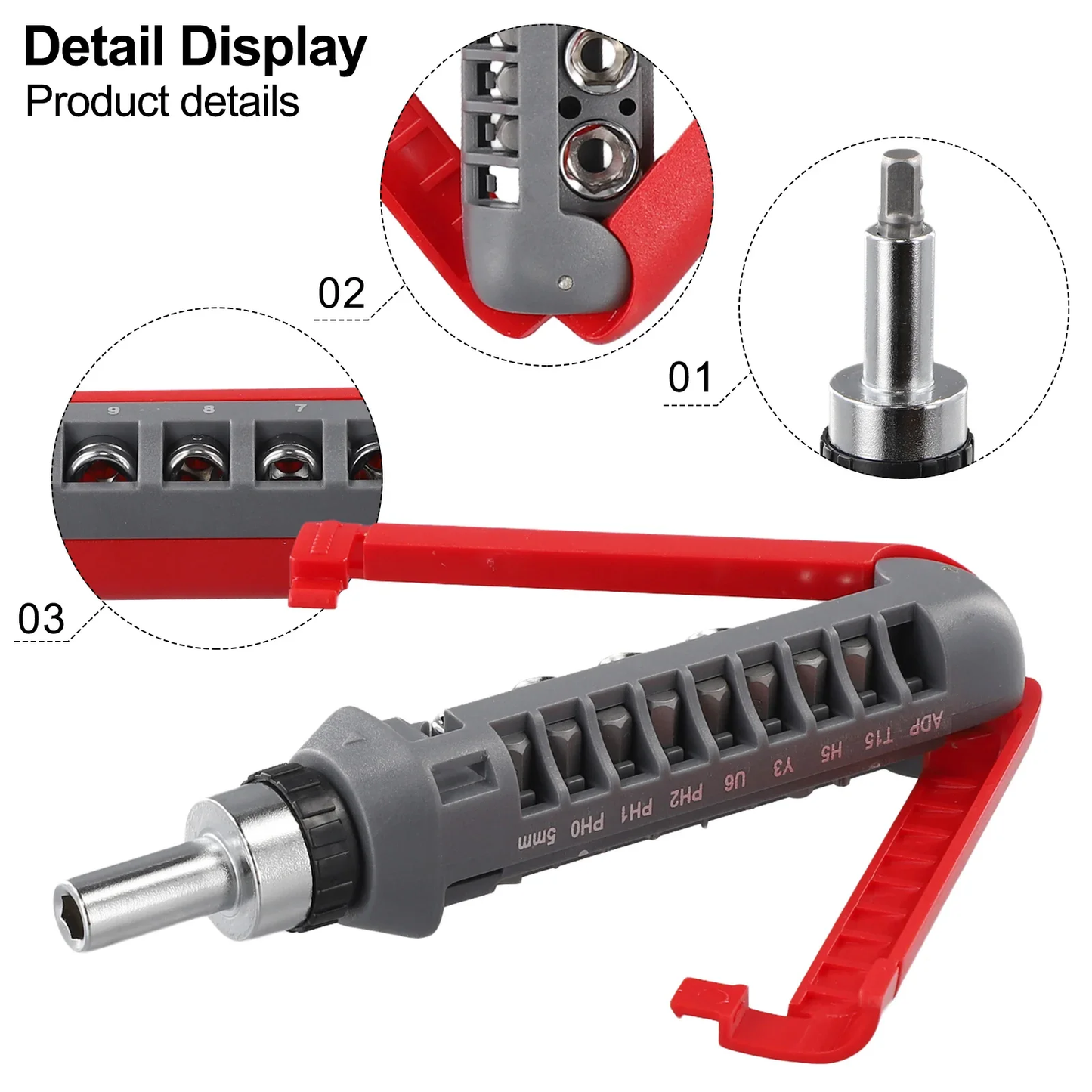 Adjustable Multi Bit Ratchet Screwdriver Kit