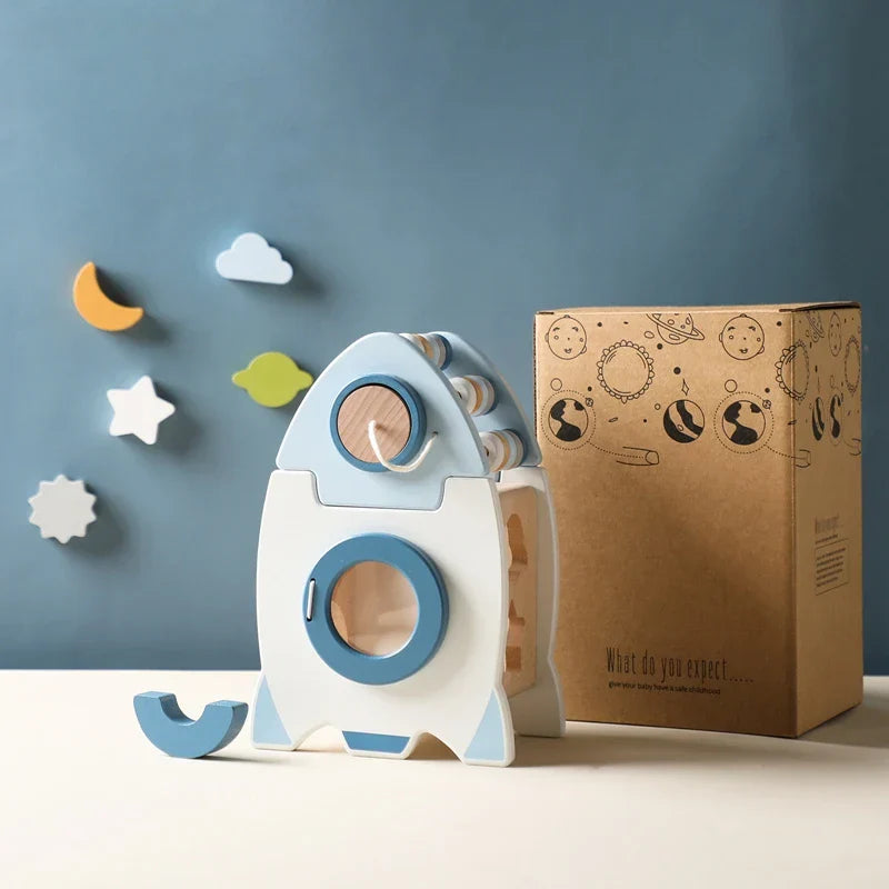 Sustainable Wooden Building Blocks Set