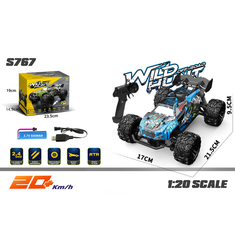 Fast RC 4x4 Offroad Monster Truck 1:20 Scale
