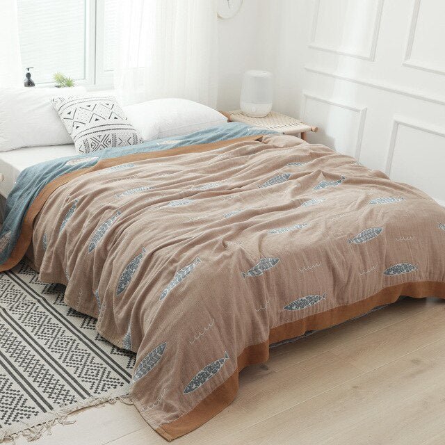 Traditional Japanese Plush Blanket