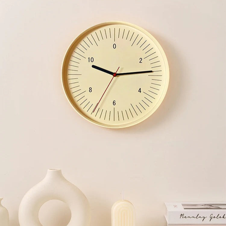 Vibrant Round Wall Clock Modern Plastic Home Decor