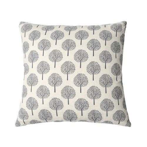 Elegant Linen Pillow Cover with Classic Print Design
